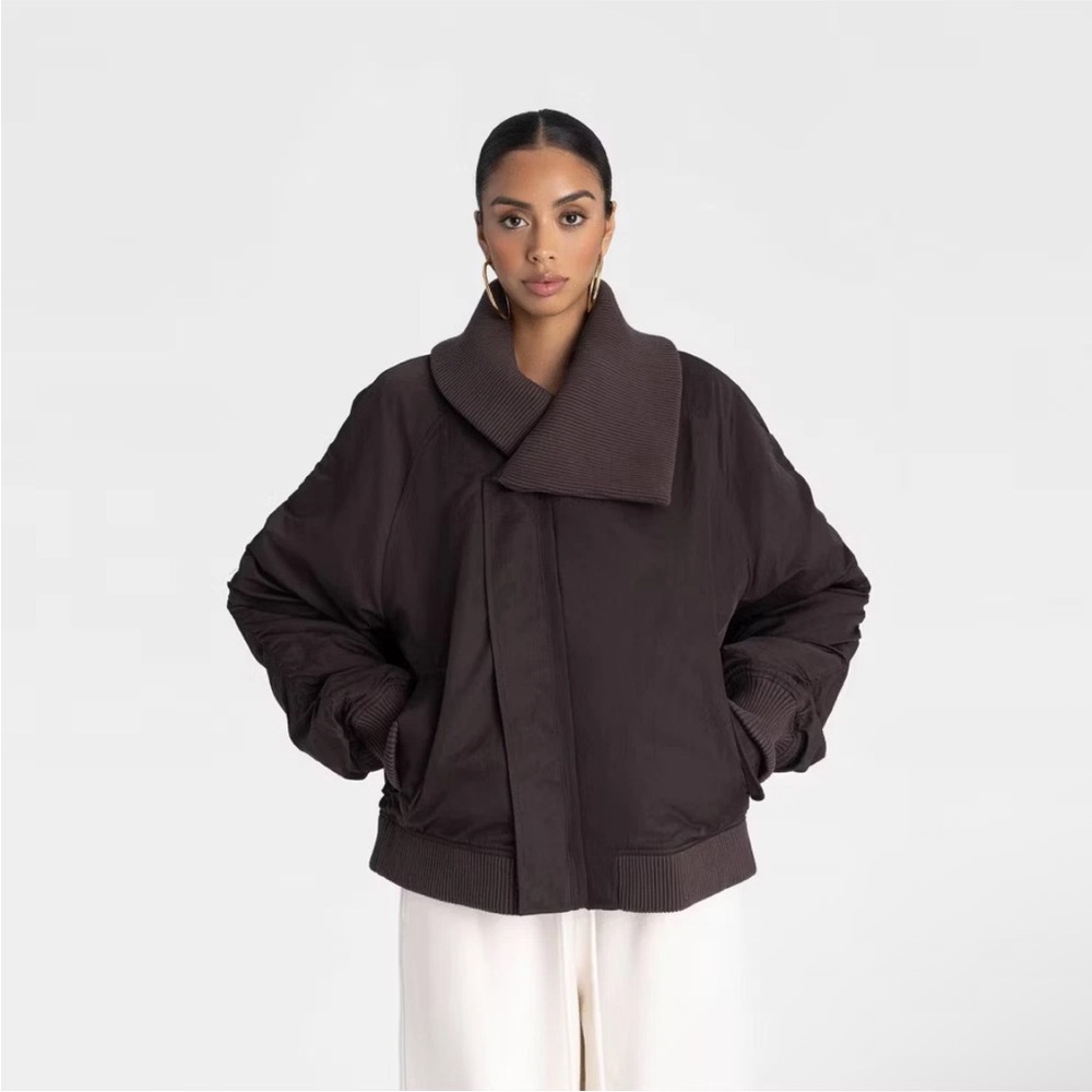 KBB by KAHLANA Women's 'The Shawl Collar Jacket' - Brown L